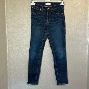 Madewell 9” high-rise skinny dark wash
